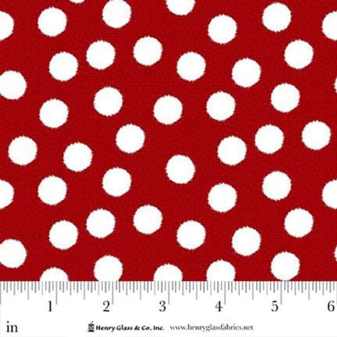 Fabric Henry Glass Red Fuzzy Dots Snow Crew Minky by the Quarter Yard 2098MK-88